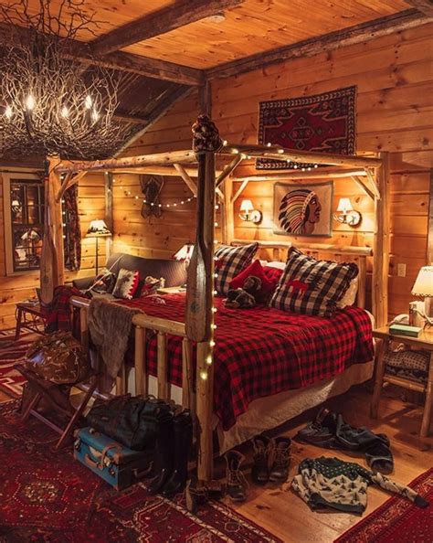 30 Cool Cabin Style Design Ideas Log Cabin Bedrooms Cabin Bedroom