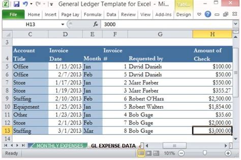 For better clarity see below image. General Ledger Template For Excel