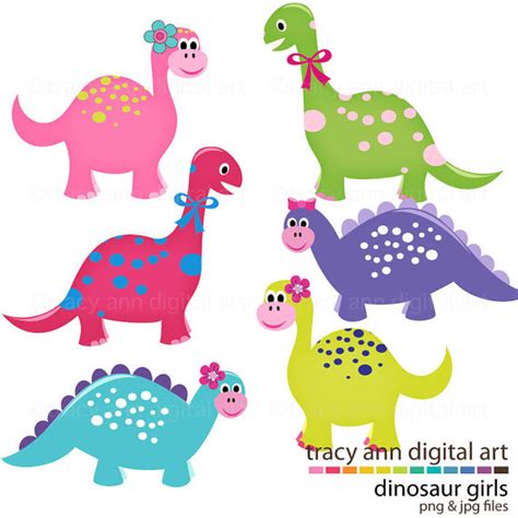 Cute Girl Dinosaur Clipart Clip Art Library
