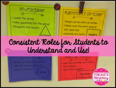 Pinkadots Elementary Consistent Roles For Students To Understand And