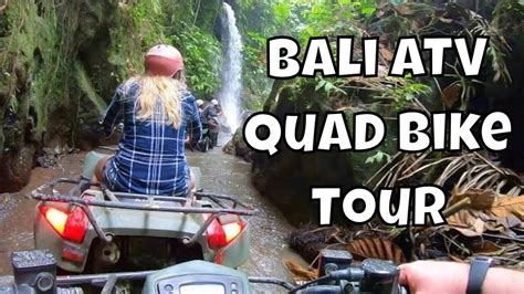 Bali Atv Quad Bike Tour To A Waterfall Youtube