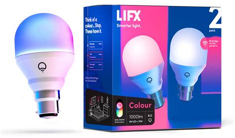 Lifx Colour A60 1000lm B22 Smart Bulb 2 Pack Rewards Shop Australia