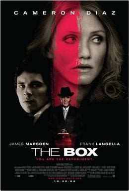 By opting to have your ticket verified for this movie, you are allowing us to check the email address associated with your rotten tomatoes account against an email address associated with a fandango ticket purchase for the the new thriller survival box doesn't deliver on either of those requirements. The Box (2009 film) - Wikipedia