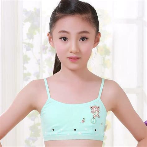 Puberty Girls Training Bras Student Underwear Cotton Fasteners