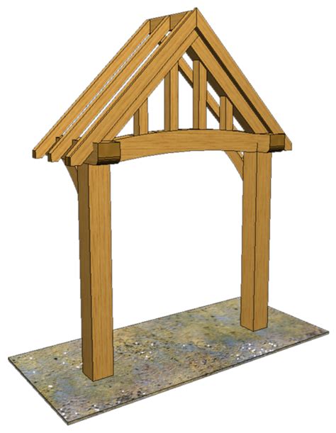 2 POST PORCH A 15 WITH LONGER POSTS | Timber frame porch ...