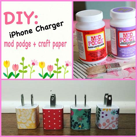Now i got a question for yall. DIY: iPhone Charger. Simple way to personalize your chargers using mod Podge & any paper ...