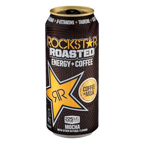 Ingredients brewed coffee (filtered water, coffee), condensed skim milk, sugar, heavy cream, glucose, natural flavors, taurine, sodium citrate, microcrystalline cellulose, panax ginseng extract, ascorbic acid (vit. Rockstar Roasted Energy + Coffee Mocha (15 fl oz) from Tom ...