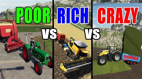 Poor Farmer Vs Rich Farmer Vs Crazy Farmer Farmer Comparison