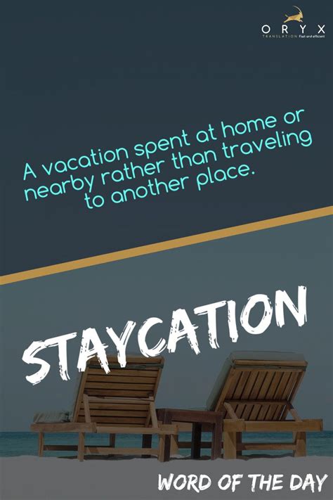 Definition Of A Staycation - defitioni