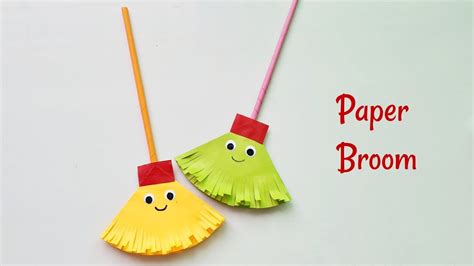 Cute Little Paper Broom Paper Broom Diy Paper Crafts Diary Of Art