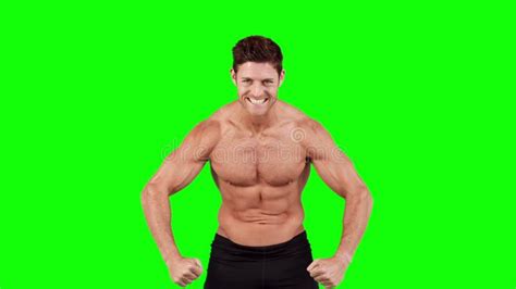 Muscular Man Flexing His Muscles Stock Video Video Of Attitude