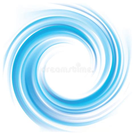 Vector Background Of Blue Swirling Water Funnel Stock Vector