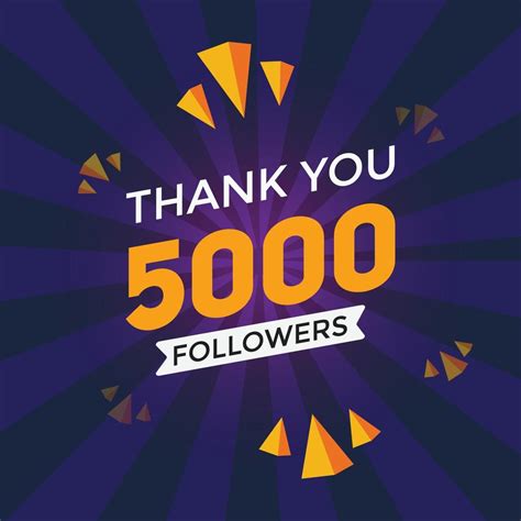 5000 Followers Thank You Colorful Celebration Template Social Media