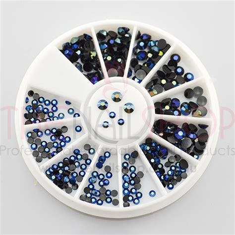 coloured ab round acrylic rhinestone nail art wheel 2 5mm 500pcs