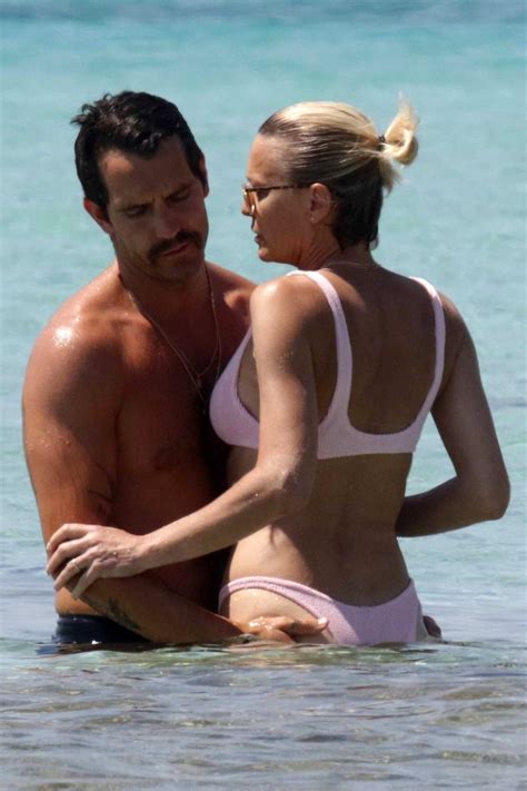 Robin Wright Spotted In A Light Pink Bikini As She Gets In Some Pda