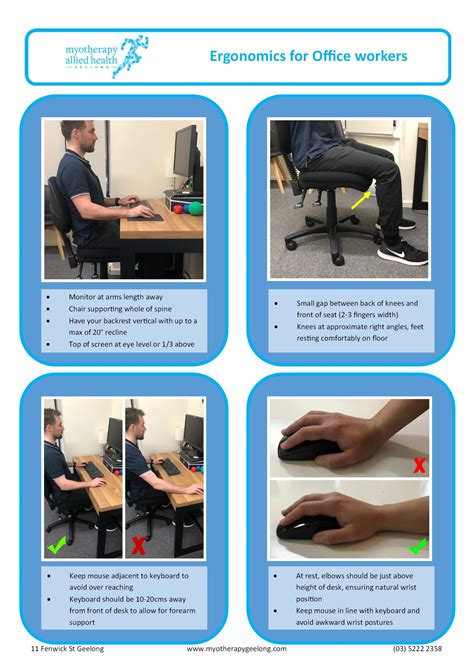 Ergonomics For Office Workers Geelong Myotherapy