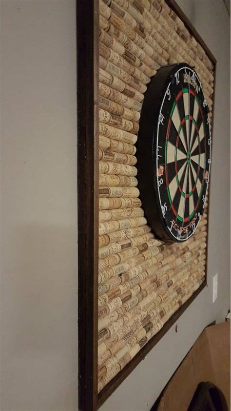 The dartboard backgrounds can be sorted by color and brand. Custom Order Wine Cork Dartboard Backer 39height x | Etsy in 2020 | Basement decor, Cork ...