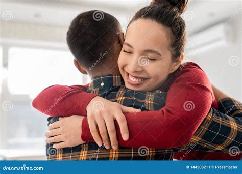 Giving Hug Stock Image Image Of Brunette Crisis Adult 144208211