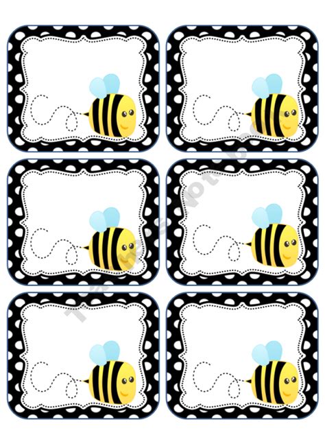 Free Printable Bee Labels
