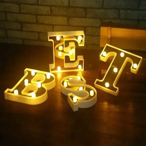 Letras Y N Meros Led D Luces Foco Lampara Decora Abecedario En Venta