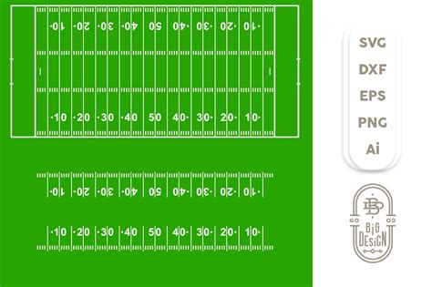 Art And Collectibles Football Field Svg Dxf Png Clipart Silhouette Cut