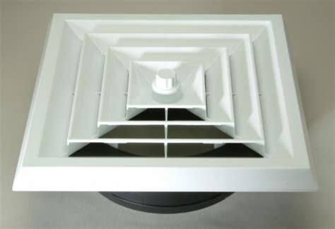 Quick Connect Square Ceiling Diffuser With Boot