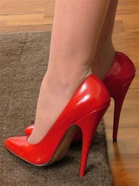 Pin By James Bright On Tacones Stiletto Heels Heels Red High Heel Shoes