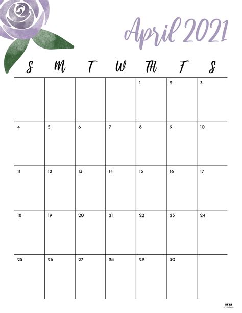 April 2021 Calendars Free Printables Printabulls