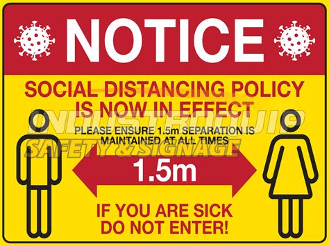 Social Distancing Safety Sign Industroquip
