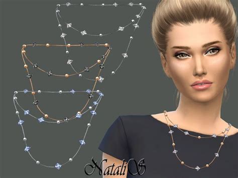 The Best Necklace By Natalis Sims 4 Piercings Double Chain Sims 4