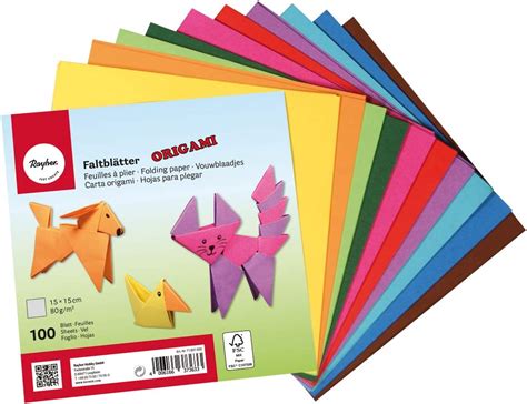 Rayher 71831000 Origami Paper Origami Folding Paper Pack 100 Sheets