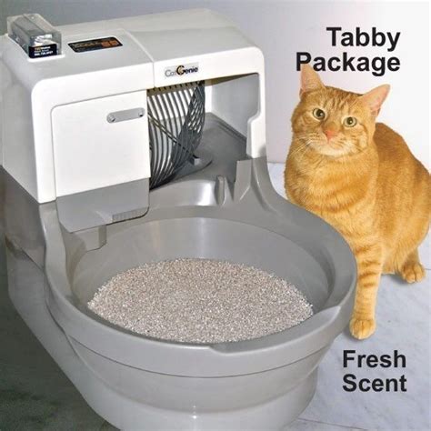 The world's only automatic cat litter box that automatically flushes, washes and dries. CatGenie 120 Self Cleaning Litter Box - Tabby Package # ...