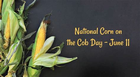 National Corn On The Cob Day June 11 2024 Happy Days 365