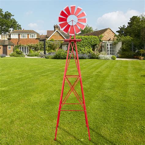 8 Ft Tall Ornamental Windmill Lawn Yard Speed Steel Garden Weather Vane