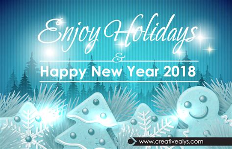 Enjoy Holidays — Happy New Year 2018 Creative Alys