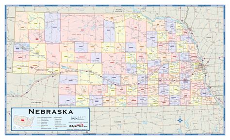 Nebraska Map With Cities And Counties Map
