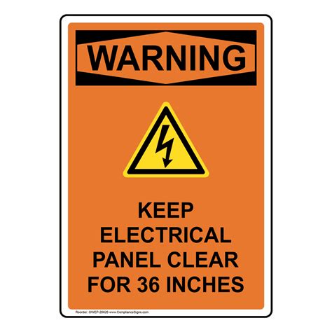 Portrait Osha Electrical Panel Inside Sign With Symbol Owep 28649