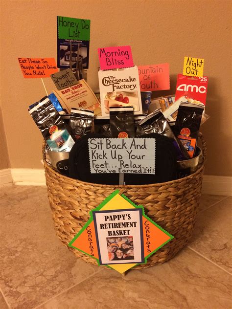 Retirement gift basket | Retirement party gifts, Retirement gifts, Teacher retirement gifts
