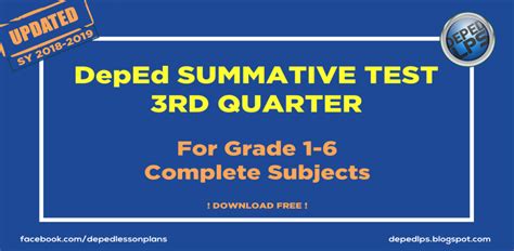 Grade Quarter Summative Test Answer Keytos Deped K File Images