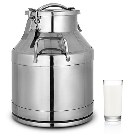 20 Liter Stainless Steel Can Milk Canister Milk Pot Bucket Gallon