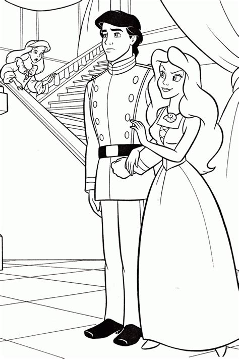 Print these mermaid coloring sheets and let their imagination ride wildly with crayons. Ariel And Prince Eric Coloring Pages - Coloring Home