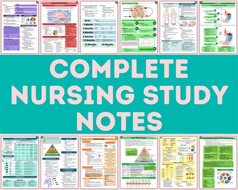 Complete Nursing Study Notes Complete Review Nurse Lecture Etsy