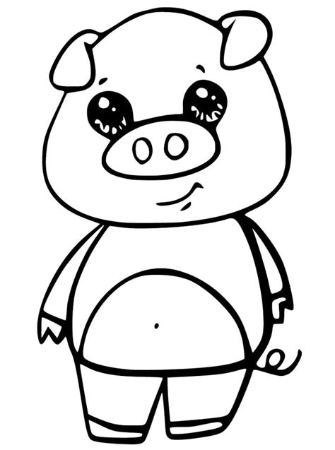 Kawaii Pig Coloring Pages Coloring Pages