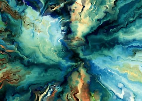 Oil Painting Abstract Color Line Wave Design Stock