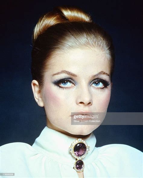 headshot of ewa aulin swedish actress wearing a white high necked nachrichtenfoto getty