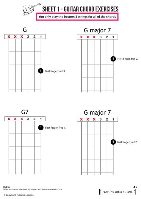 In An Easy Reading Design This Sheet Shows You How To Play Some Easy Chords For Complete