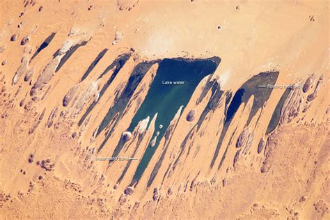 Ounianga Lakes Sahara Desert Chad Seen From The Iss