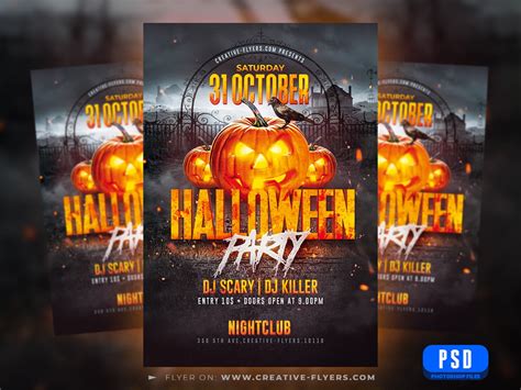 Download Halloween Party Flyer Templates Psd Creative Flyers