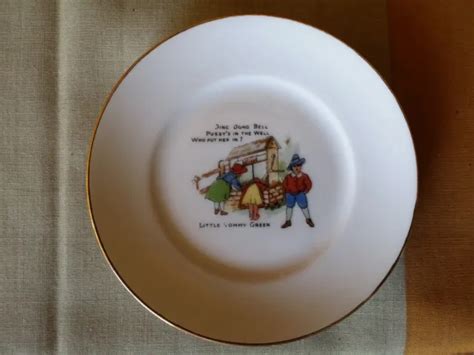 Rare Antique Ding Dong Bell Nursery Rhyme Plate Noritake Dell Johnny