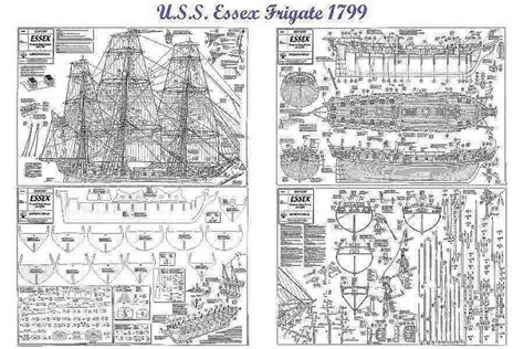 Frigate Uss Essex 1799 Ship Model Plans Best Ship Models